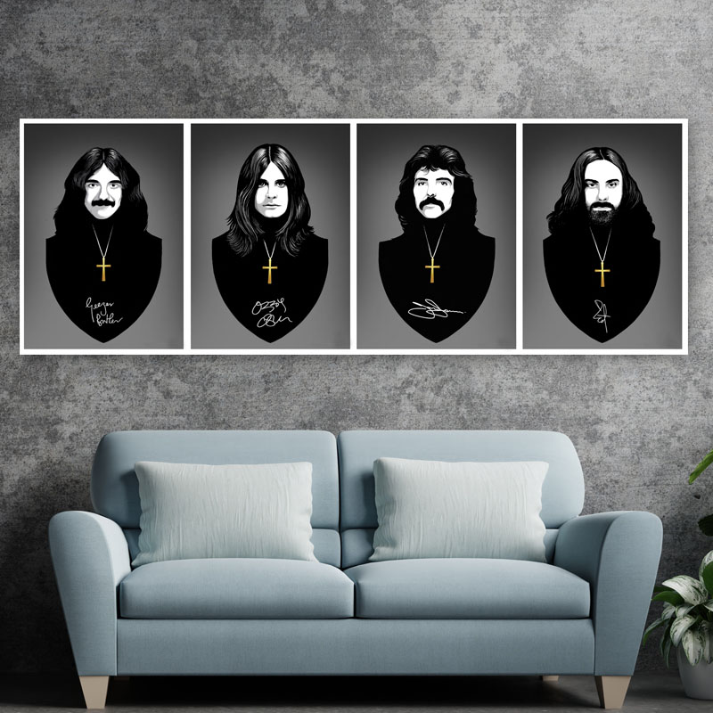 Πίνακας σε καμβά Black Sabbath Portraits